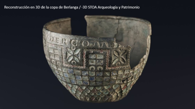 Investigadores del CSIC hallan una copa romana en Berlanga de Duero (Soria), a modo de ‘souvenir’ del siglo II d.c.