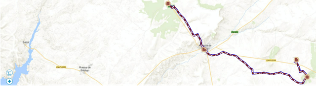 Mapa Camino Natural del Paisaje Agrario Sayagués, Zamora