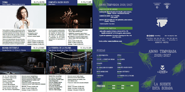 Presentación del programa del Teatro Calderón para la temporada 2026-27, Valladolid (imagen fmc)