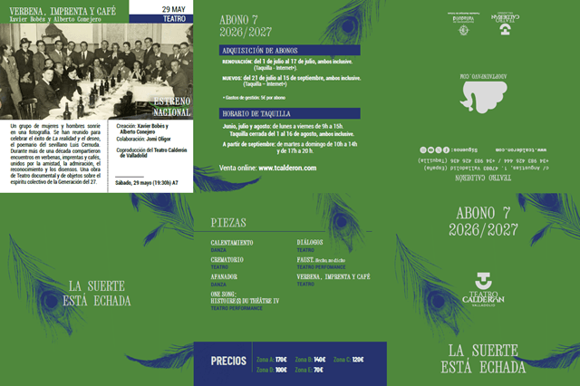 Presentación del programa del Teatro Calderón para la temporada 2026-27, Valladolid (imagen fmc)