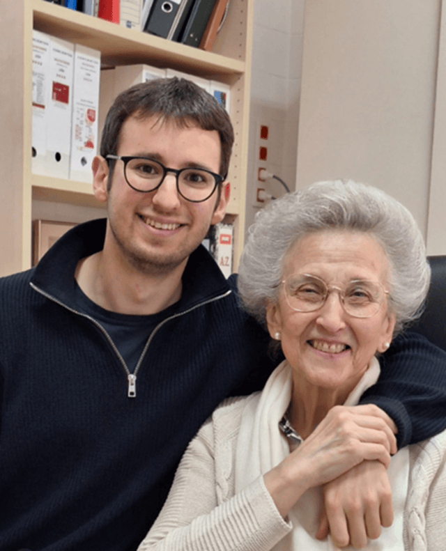 Margarita Morais, Presidenta del Patronato de la Fundación Eutherpe de León con Jorge Yagúe, leonés, director de la JOL (imagen Jorge Yagúe,instagram)
