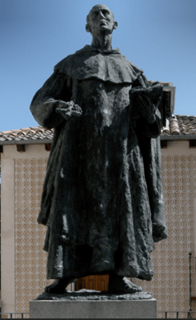 Estatua de Juan de la Cruz, obra de José María García Moro, Segovia (imagen año jubilar de san Juan de la Cruz)