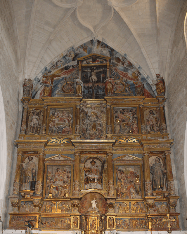 Retablo mayor de la Iglesia de San Esteban Protomártir de Mazuela, Burgos (imagen Hispania Nostra)