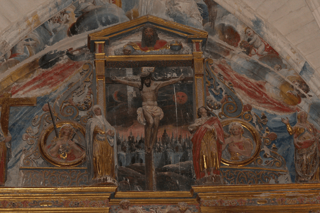 Retablo mayor de la Iglesia de San Esteban Protomártir de Mazuela, Burgos (imagen Hispania Nostra)