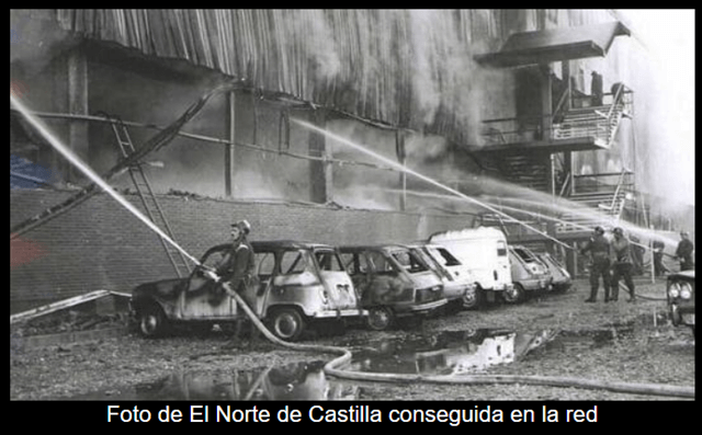 Incendio instalaciones Montaje-2 FASA-RENAULT en 1974 Valladolid
