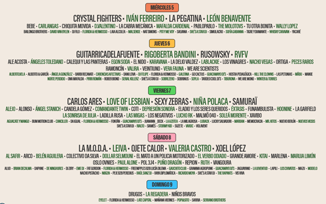 Cartel del Sonorama Ribera, 2026_Aranda de Duero, Burgos