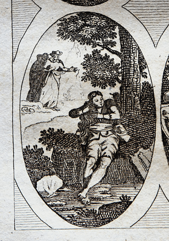 Ilustración, cap. 29 1ª parte D. Quijote de La Mancha, Miguel de Cervantes