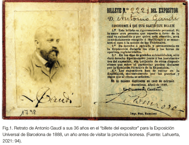 Billete expositor de Antonio Gaudi