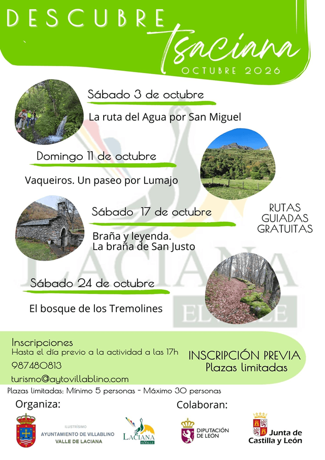 Cartel Rutas Descubre Tsaciana, Villablino, León (imagen Descubre Tsaciana)