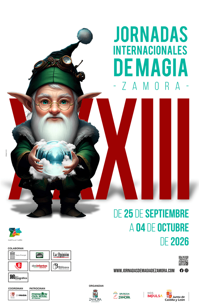 Cartel de la 33ª edición de las Jornadas Internacionales de Magia de Zamora (imagen Magia de Zamora)