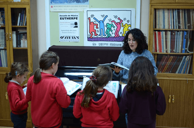 Clases Escuela de Música Eutherpe, Fundación Eutherpe, León (imagen Fundación Eutherpe)