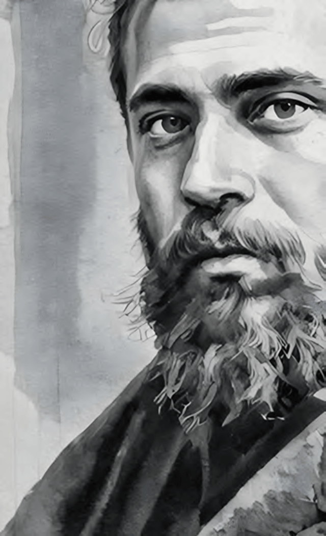 Retrato del arquitecto catalán Antonio Gaudí