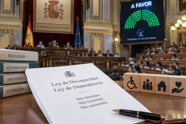 Aprobación Congreso de los Diputados modificaciones leyes discapacidad y dependencia, España