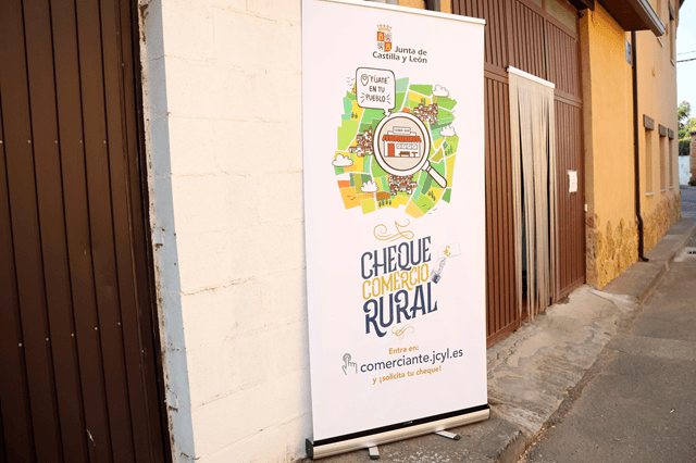 Establecimiento beneficiario del cheque comercio rural en Saludes de Castroponce, León (imagen JCYL)