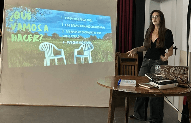 Leyre Alonso, beca RALBAR, ULE, recuperar la memoria de San Román de la Vega, León (imagen ULE)