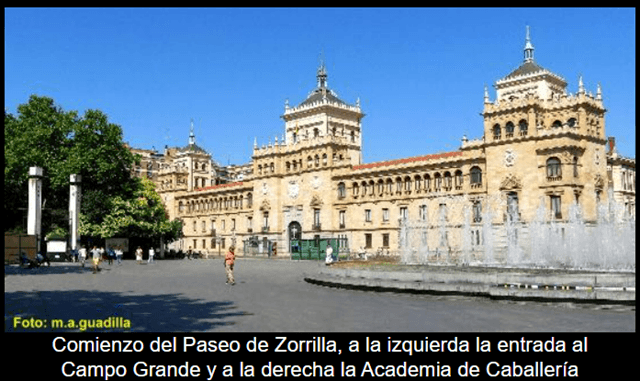 Paseo de José Zorrilla desde la Plaza de Zorrilla, Valladolid web (imagen Valladolid web)