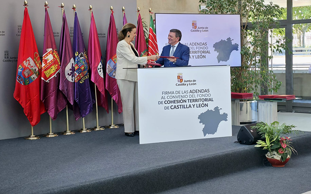 Entrega Convenio reparto Fondo de Cohesión Territorial 2026 a provincia de Palencia (imagen JCYL)