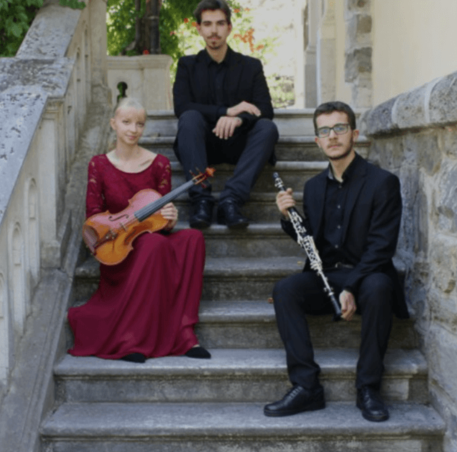 Trío Reinecke Clarinete: Bernardo Bertamini - Viola: Elena Lorenzoni y Piano: Samuele Masera (Italia) (imagen Fundación Eutherpe)